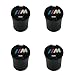 New USA Fast Ship 4pcs Black Color Car Dustproof Caps Tire Wheel Stem Air Valve Caps Cover Car Accessories Compatible Fit For Stylish Speed M Power Car (BMW)