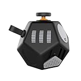 Fidget Cube，Decompression Cube Relieves Anxiety And Stress For Children Teens Adults,Easy To Carry And Use (Black)