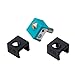 FYSETC 3D Printing Parts MK10 Silicone Cover Heater Block Silicone Socks Temperature Extremely Stable for Wanhao i3 Makerbot MK10 Style Extruders - 3 Pack Black+Blue