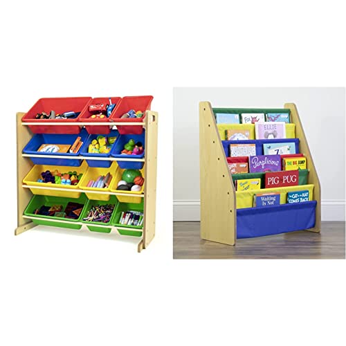 Humble Crew, Natural/Primary Kids' Toy Storage Organizer with 12