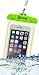 Universal Bastex Dry Bag Phone Case, Waterproof Glow In The Dark Pouch Clear Transparent Sealed Heavy Duty Silicone Protection for Samsung,iPhone,HTC,LG,camera,multi-media devices-Neon Green