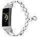 YiJYi Compatible with Fitbit Charge 4/Charge 3 Bands for Women,Replacement Metal Bling Stainless Steel Band Accessories Dressy Wristband Bracelet for Fitbit Charge 4 & Charge 3 (SE),3 Colors