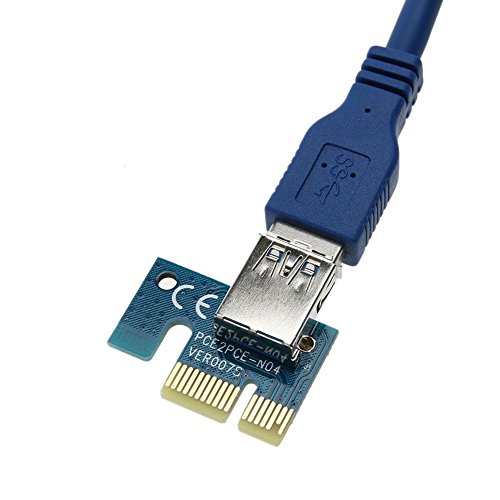 0.6m USB 3.0 PCI-E 1x to16x Extender Riser Card Adapter with SATA Power Cable - Thumbnail 5