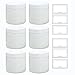 16 oz White PET Plastic Refillable Jar with Lids (6 pack) + Labels