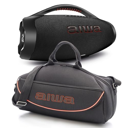 TRIBOSHOP Bolsa Case Capa Bag Compatível Boombox Plus Aiwa, A Prova D'Água, Acolchoado - Com Alças De Mão E Ombro