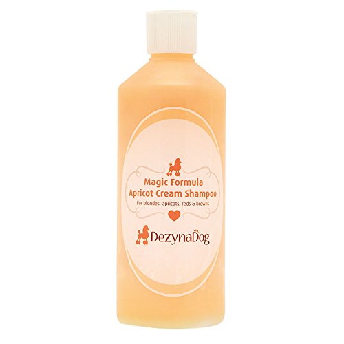 DezynaDog Magic Formula Apricot Cream Dog Shampoo - Red Coat Colour Enhacing Shampoo for Dogs - Deep Cleansing Dog Shampoo for Smelly Dogs - Restores Coat Colours - Fresh Fragrance, 500ml