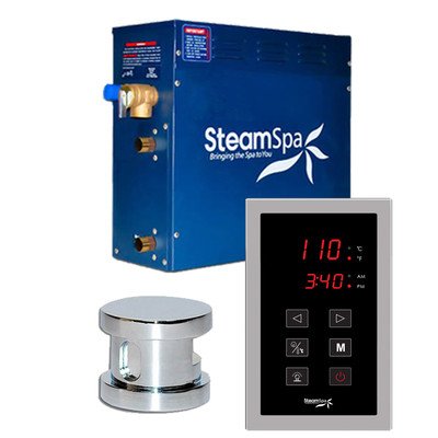 Steam Spa OAT600CH Oasis 6 KW Quick Start Acu-Steam Bath Generator Package, Chrome