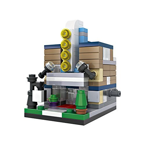 Micro Brickland Mini Model Movie Theater Building Bricks Mini-Sized 3D Architecture, Small Building Block Set (146 Pieces)