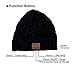 Momoday Unisex Wireless Music Hat Beanie with Stereo Headphone Speaker Hands-Free Talking Braiding Knitting Warm Winter for Fitness Outdoor Sports Walking Christmas Birthday Gifts (Black)