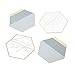 Talking Tables Modern Metallics Gold Foil Trim Hexagonal Card Table Coasters for a Birthday or Home Décor, Multicolor (12 Pack)