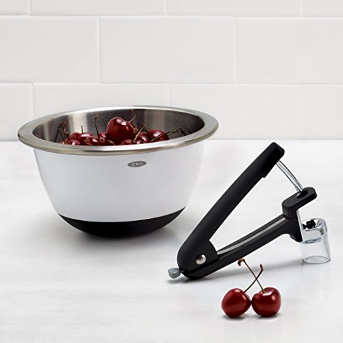 OXO Good Grips 3Piece StainlessSteel Mixing Bowl Set, White The