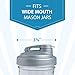 reCAP Mason Jars Lid POUR Cap, Wide Mouth, Silver - 4 Pack - BPA-Free, American Made Ball Mason Jar Lids for Preparing, Serving & Storage, Spill Proof - Made with No-Break Materials