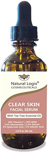 New Product: Clear Skin Serum - Adult Acne Fighting formula for acne-prone skin with 20% Vitamin C, Retinol, Niacinamide, Salicylic Acid & Hyaluronic Acid for Blemish-Free, Radiant Skin (2 fl oz)