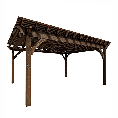 ShadeScape – 16×20 Pergola – (Early American – Chocolate Brown Stain Colo ...