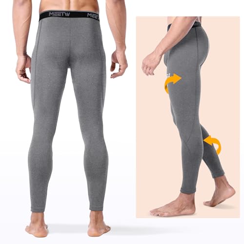 MEETWEE Men's Thermal Underwear, Long Thermal Underwear, Winter Trousers, Leggings, Functional Underwear Skiing