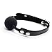 iEFiEL PU Leather Paly Buckle Belt Silicon Mouth Ball Open Breathable Mouth Gag For Men Woman (Black With Locks#2)