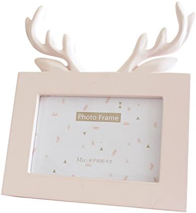 Free Shipping Miz Home Anna Series Pink Princess Cute Animal Face Style Resin Top Quality Photo Frame Factory Direct Sale (Deer Head)