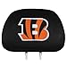 FANMATS NFL Cincinnati Bengals Head Rest Covers, 2-Pack, Black, one size