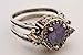 Turkish Jewelry Handmade Reversible 2 rings in 1 ring Drop Shape Pear Cut Shiny Amethyst Topaz 925 Sterling Silver Ring Size All