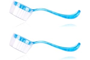 WOLEDOE 2 Pack Hedgehog Bath Brush, Guinea Pig Massage Combs, Cleaning Supplies, fit Hamster, Ferrets, Rats, Chinchilla - Blue