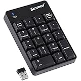 Sunreed Numeric Keypad, 18 Key 2.4G Wireless Mini USB Number Pad Keyboard for Laptop PC Desktop Computer Compatible with Windows and OS