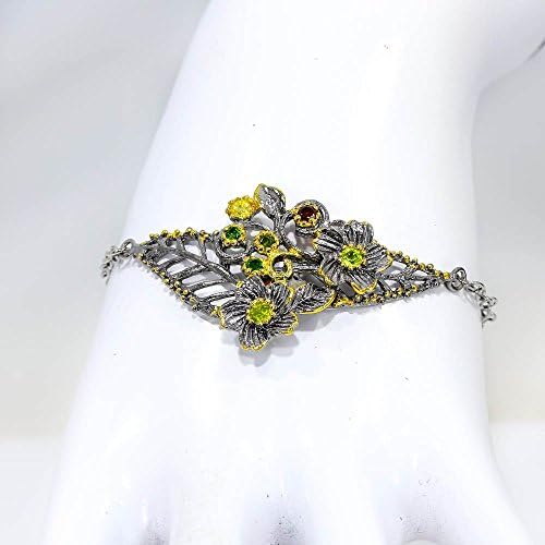 Handmade Garnet Sterling silver Bracalets
