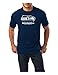 NFL Seattle Seahawks Men's UP4 Tee, Navy, Medium