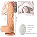 Realistic Vibrating Dildo G-spot Vibrator with 360°Rotation, Recharge Waterproof Penis with Suction Cup and Remote Control, Treediride Clit Nipples Stimulator Massager for Women or Couple