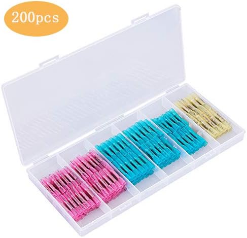 Hakkin 200PCS Heat Shrink Wire Butt Connectors, Insulated Waterproof Terminals Crimp for Automotive, Marine, Audio, and Industrial Grade(3 Colors & 3 Sizes)