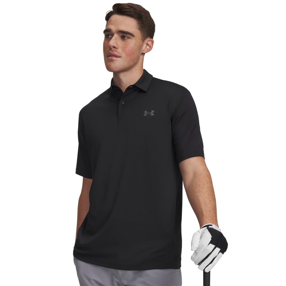 Under Armour Men's Matchplay Golf Polo, (001) Black / / Castlerock, Medium Image