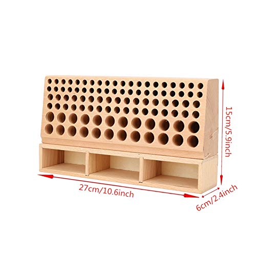 Leather Craft Tool Holder 98 Holes Wood Leathercraft Tool Rack Wooden Leather Craft Stamp Punch