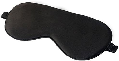 100% Silk Sleep Mask &amp; Blindfold with Adjustable Strap, Super Smooth Sleep Eye Mask for Men &amp; Women &amp; Kids, Your Best Travel Sleep Cover, Master Your Sleeping, Black 1PC