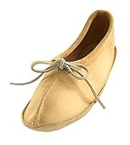 Bastien Industries Women's Maple Tan Moose Hide Leather Ballet Earthing Moccasins (9, Natural Tan)