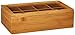 Lipper International Bamboo Wood Tea Box with Clear Lid, 8 Compartments, 12-1/2