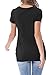 levaca Womens Summer Casual Loose Tops O Neck Twist Front T Shirts Black L