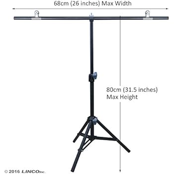 Linco Lincostore Photography PVC Backdrop Background Small Support Stand System Metal 8812B 68cm Wide 80cm High