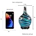 Essential Oil Diffuser Art Glass Vase Fragrance Ultrasonic Cold Fog Humidifier 7 color LED Lamp and Water Free Automatic Closing 4 time Set Office Family Bedroom Baby Room Study Yoga (art vase-1)