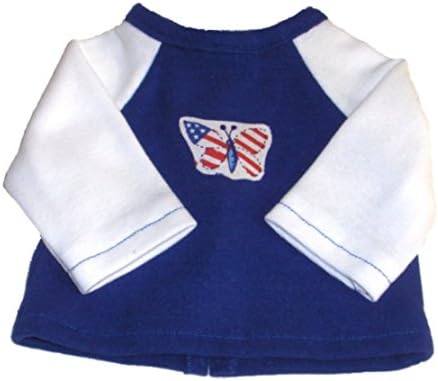 Patriotic Doll Clothes - Butterfly Shirt Fits American Girl Doll Julie and Truly Me - USA Clothing
