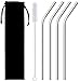 Stainless Steel Straws, Reusable Metal Straws, Yeti Straws, ECO Friendly, Set of 4, Brush and Pouch Included