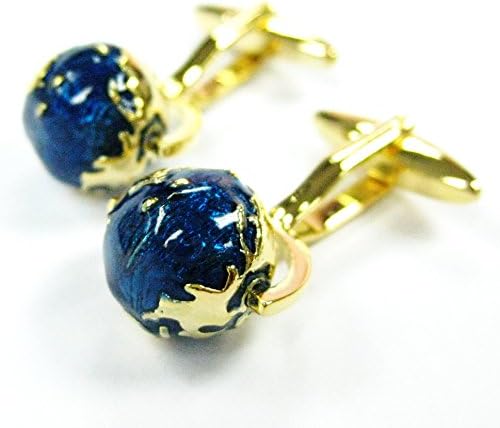 the5thL Glod Spinning Globe Cufflinks World's Map Cuff Links Gemelos 011047-4