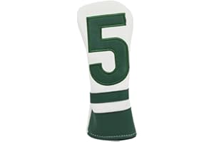 Scott Edward Golf Club Covers 3 Pcs/1Pcs, PU Numbered 1 3 5 Golf Headcovers for Driver and Fairway Wood Fit Most Golf Clubs C