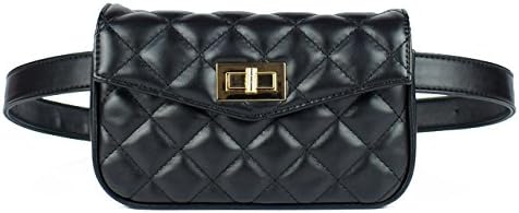 Womens Elegant Leather Fanny Pack Cute Waist Pouch Stylish Travel Cell Phone Bag