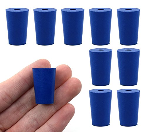 EISCO 10PK Neoprene Stoppers, 1 Hole - ASTM