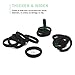 CYWLIFE 8.5mm Hair Ties Rubber Bands for Women Girls Thick Curly Hair, 100 PCS Black, Large No Crease Cotton Seamless Ponytail Holders Scrunchie for Kids Men, No Damage No Slip Soft Hair Elastics