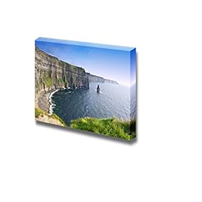 Canvas Prints Wall Art - Evening Sunset Over Famous Cliffs of Moher County Clare, Ireland - 12" x 18"