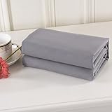 Lullabi Bedding 100% Brushed Microfiber Ultra Soft Pillow Case Set - Envelope Closure End - Wrinkle, Fade, Stain Resistant (Gray, Standard Pillowcase)