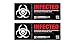 Two (2) pcs 3 inches - Umbrella Corporation Infected Level 3 Resident Evil Vinyl Decal - Sticker High Resolution Print Hard Hat Biker Helmet Stickers