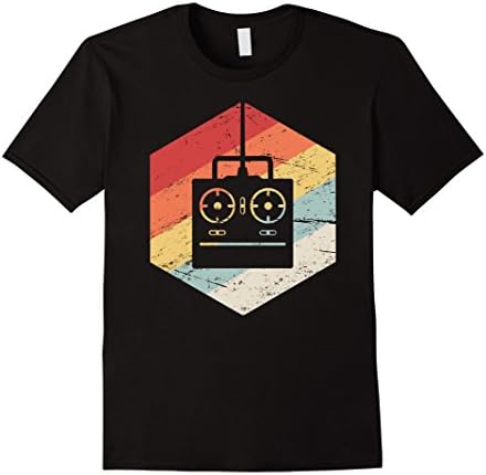 Mens Retro Vintage Remote Control RC T-Shirt Large Black