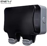 EnerJ Smart Outdoor 13A IP55 2 Gang Socket with USB WiFi Control view 4