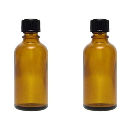 mikkenViva-Haushaltswaren Gabriele Hesse e.K. 2 x Dropper Bottles 50 ml Brown Glass Medicine Bottles Made in Germany BPA-Free Includes Labelling Labels